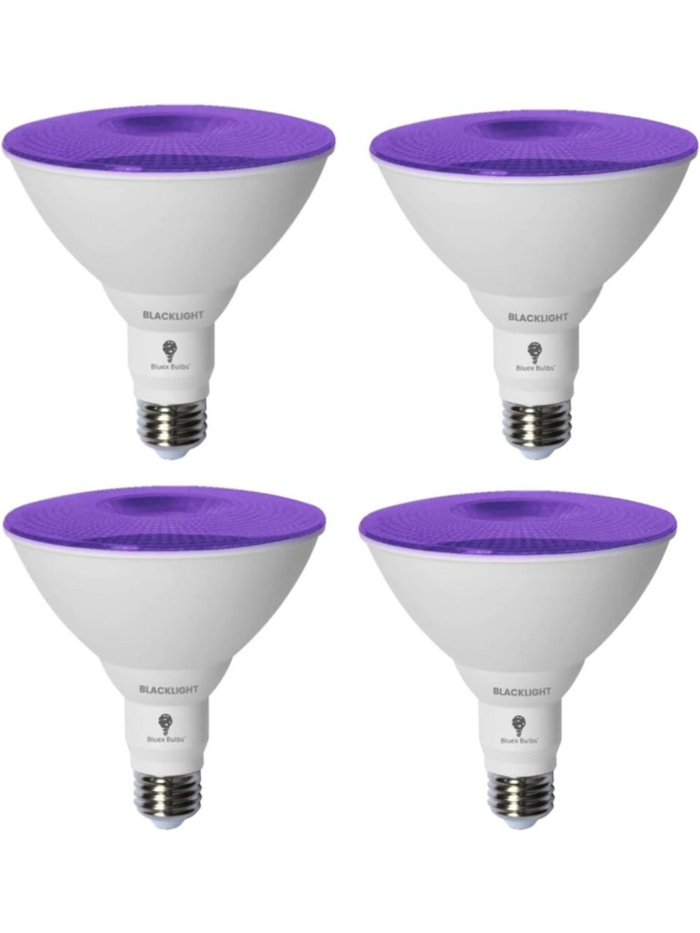 4 Pack PAR38 LED Black Light Bulbs - 20W Equivalent for Body Paint & Glow